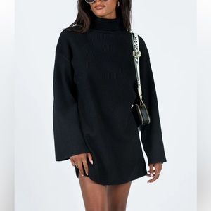 Princess Polly Sonelle Knit Mini Dress Black M/L